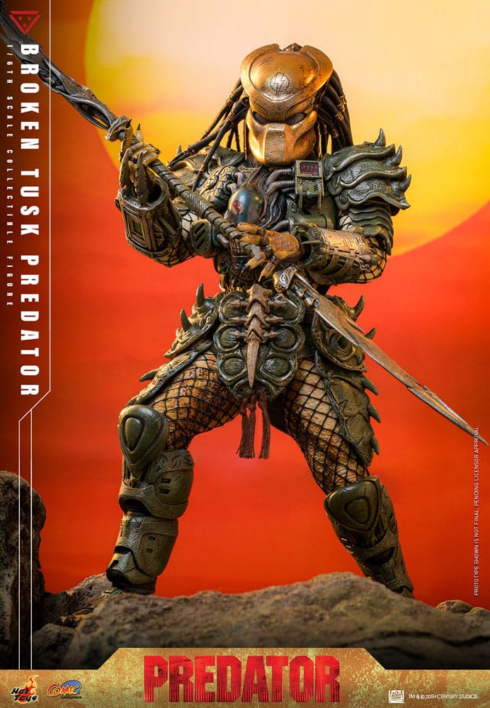 Alien vs. Predator Comic Masterpiece Action Figure 1/6 Broken Tusk Predator 35 cm